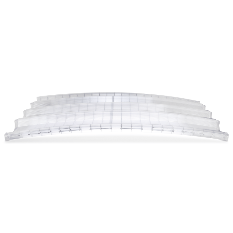 Clear polycarbonate panels with safety‑mesh