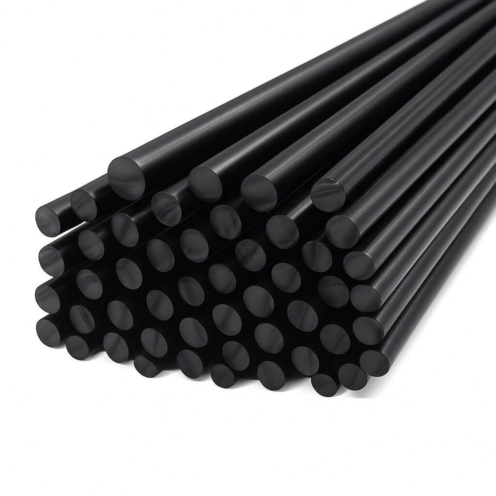 Black plastic electrodes