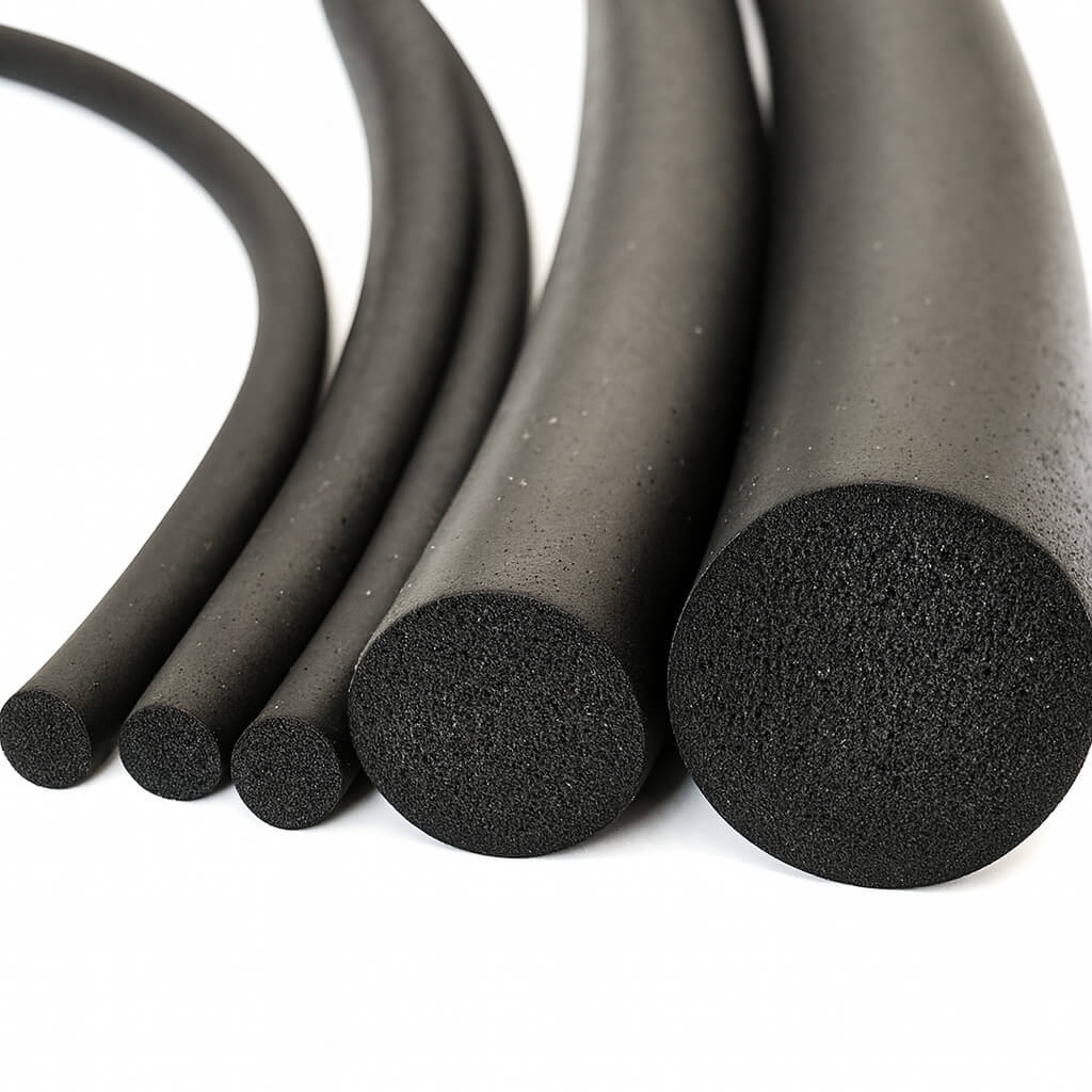 Microporous rubber profiles