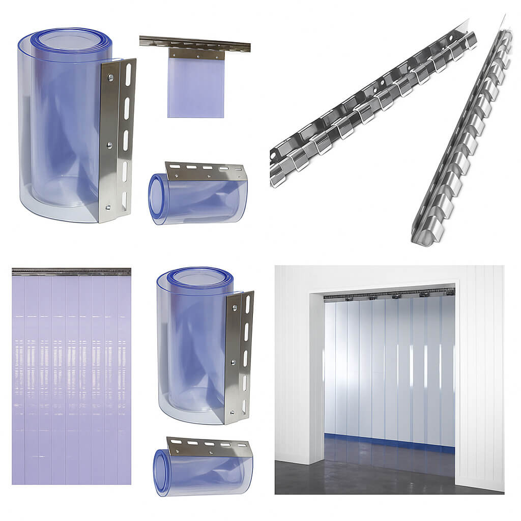 PVC strip custains system with all accessories